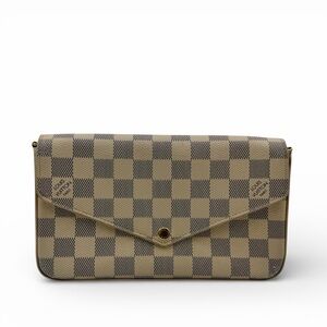 LOUIS VUITTON DAMIER AZUR FELICIE POCHETTE WALLET / CROSSBODY